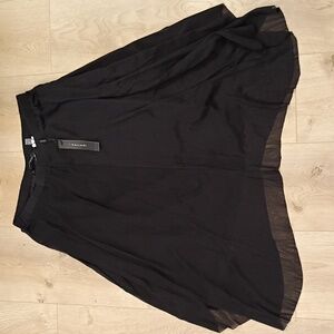 TAHARI Black Sheer Overlay Maxi Skirt | Size S/P | NWT